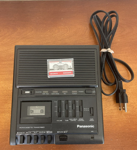 Vintage Panasonic RR-930 Microcassette Transcriber Tested Working No Pedal