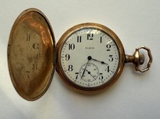 Antique 1913 Elgin 12s 15j Pocket Watch Model 2 Grade 314- Gold Filled Case-Runs
