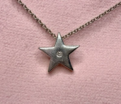 Vintage Tiffany & Co. Elsa Peretti "Star" Pendant Silver With Diamond accent. - Image 1 of 4