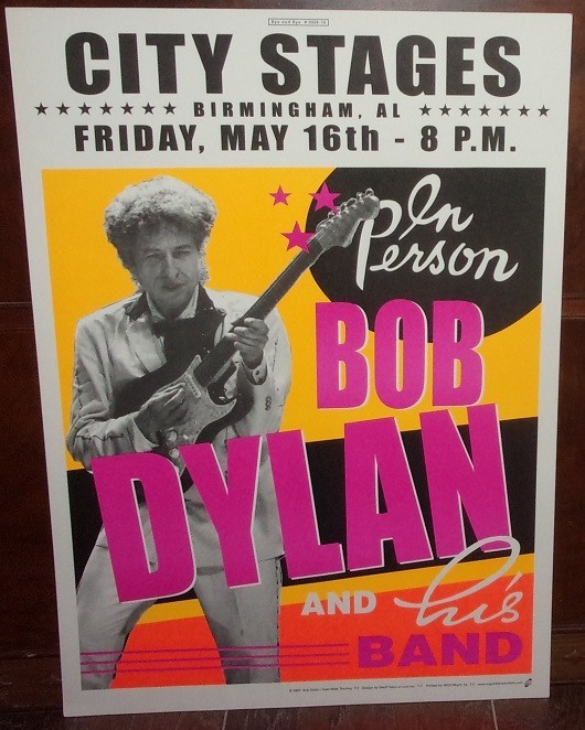 Bob Dylan 2003 Original Concert Poster City Stages Linn Park Birmingham AL 14x20