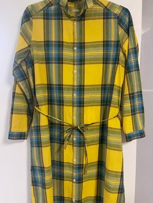 Ichi Ichi long dress yellow check