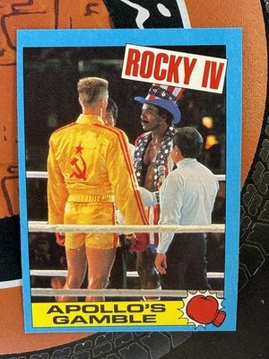 Rocky 1985 Apollo's Gamble Topps Card #16 - Gum Stain Back
