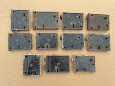OUTSTANDING Lot of (11)  Antique DOOR RIM LOCKS Horizontal Locks Applied on door