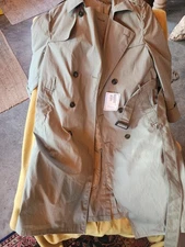 Defense Logistics Agency Trench Coat Mens 42L Green Valor Collection USA NWT NOS