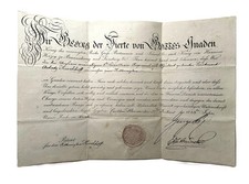 Hanoverian Officer Promotion Patent – Signed by King George IV