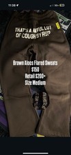 Brown awful lot of cough syrup Flared Sweatpants ALOCS