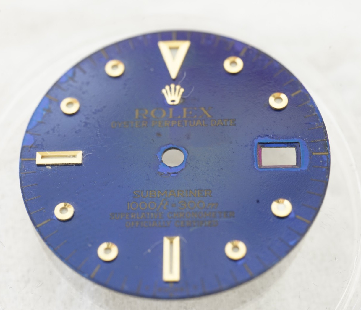 Genuine Rolex 1680 Submariner, Blue Nipple dial, 18k Gold marks, vintage (46) image 3