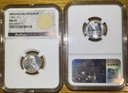 1943 1 Cent Steel Lincoln Penny NGC MS65 With Original Bag Fragment UNC Coin