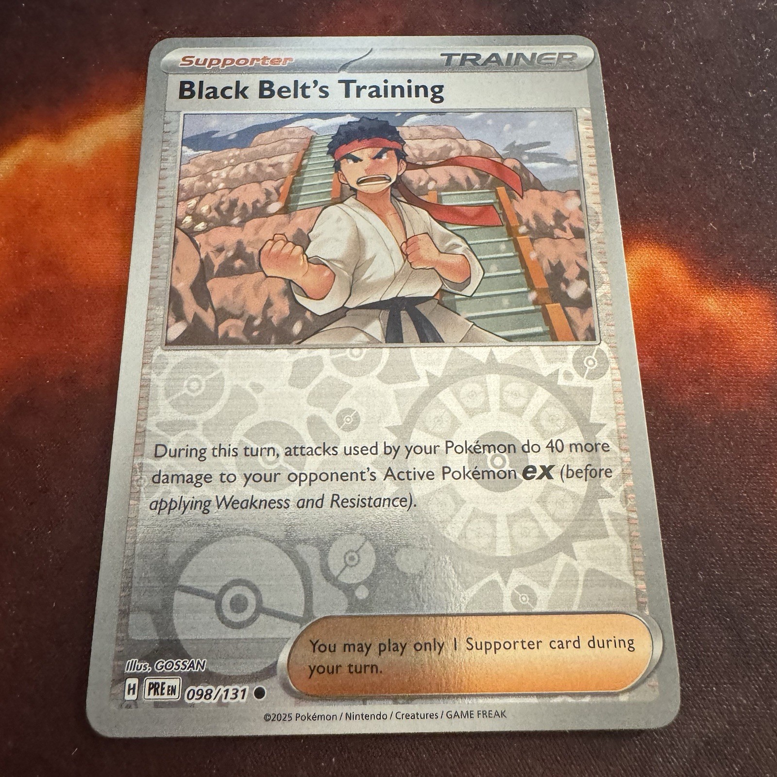 Black Belt's Training 098/131 Prismatic Evolutions Reverse Holo NM
