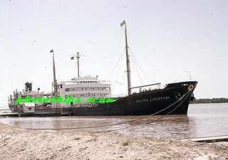 1 slide of British flag Overseas Tankship 1952 built tanker CALTEX LIVERPOOL