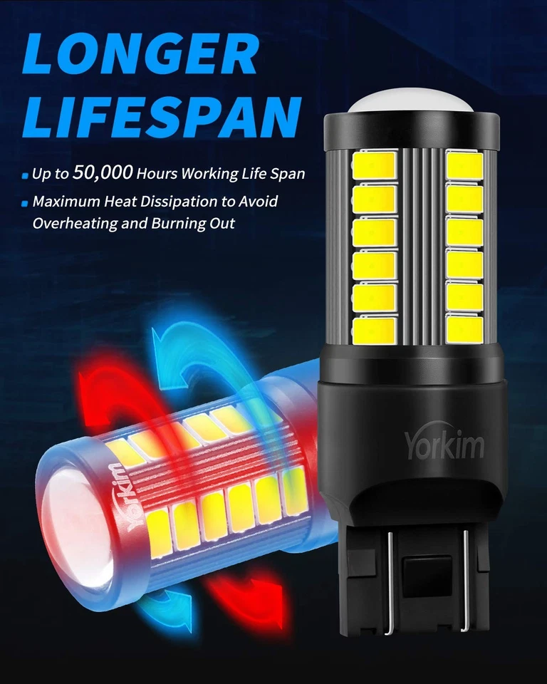 7440 Led Bulb Bright White Lights, T20 Led Bulb, 7443 7441 Led Bulbs, W21W Li... - Image 4 of 4