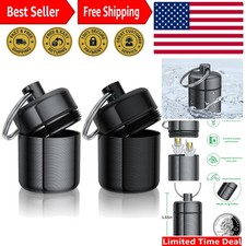 Waterproof Aluminum Earplug Case with Keychain   Perfect for Jewelry  Pills