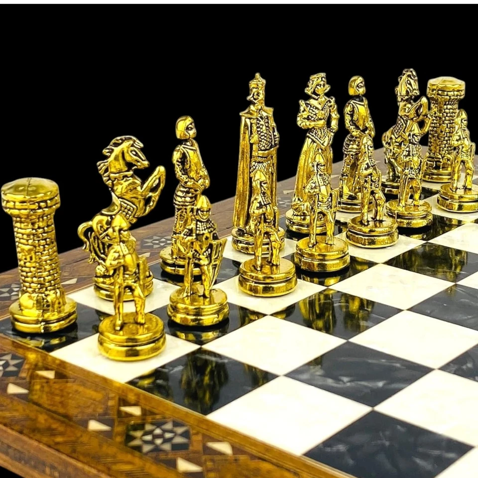 Chess Pieces for Adults Vintage British Royal - 100% Handmade 🎁 Christmas Gift - Image 3 of 4