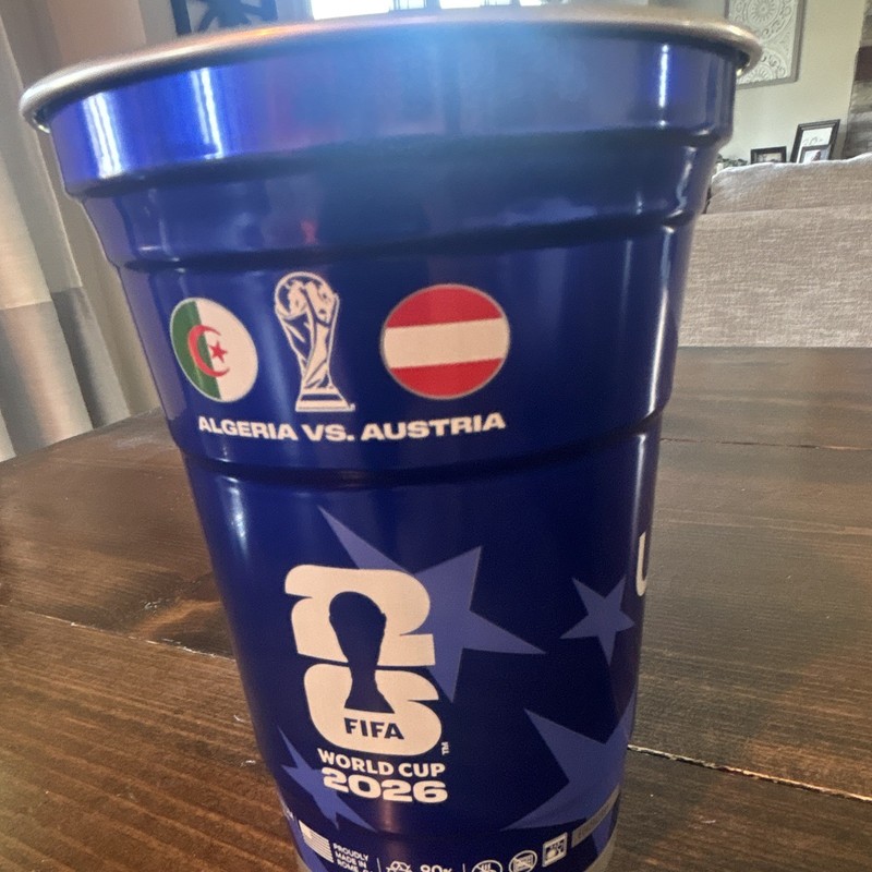 Michelob ULTRA FIFA World Cup 2026 Blue Plastic Cup 24oz Algeria vs Austria
