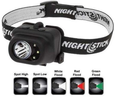 Nightstick / Bayco Multi-Function Headlamp 150/80/100/9/18 Lumens AAA (3) Black