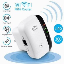 300Mbps WiFi Range Extender Internet Booster Wireless Signal Repeater Wireless