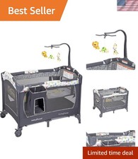 Nursery Center Playard with Bassinet Diaper Stacker, Tanzania