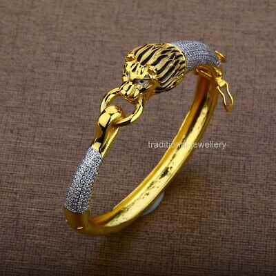 HAPPY JEWELLERY Gold Plated Brass Bracelet For Mens / Party Wear Bracelet / Daily  USE Bracelet /Strand Bracelet