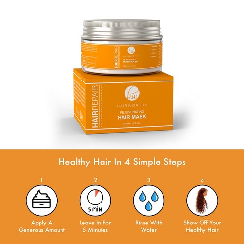 Hairworthy Hairrepair Rejuvenating Hair Mask for Soft, Shiny and Healthy Hair. - Picture 2 of 10