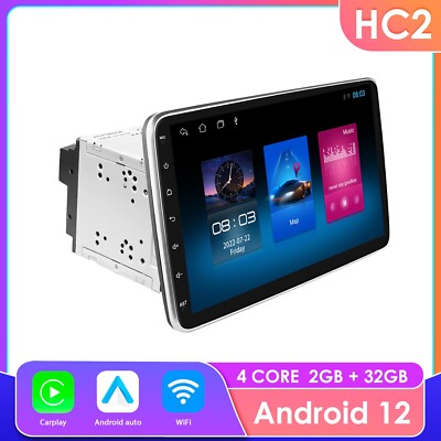 2DIN 10.1 Zoll Android 13 Autoradio mit Apple Carplay GPS NAVI WIFI BT 2GB+32GB
