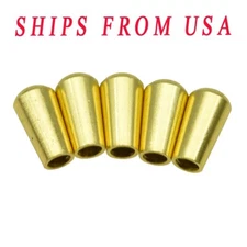5x Gold USA Thread SAE 8-32 Metal Toggle Switch Tip for Gibson/Switchcraft