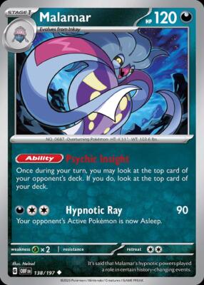 Pokemon Malamar (138/234) Obsidian Flames LP | eBay
