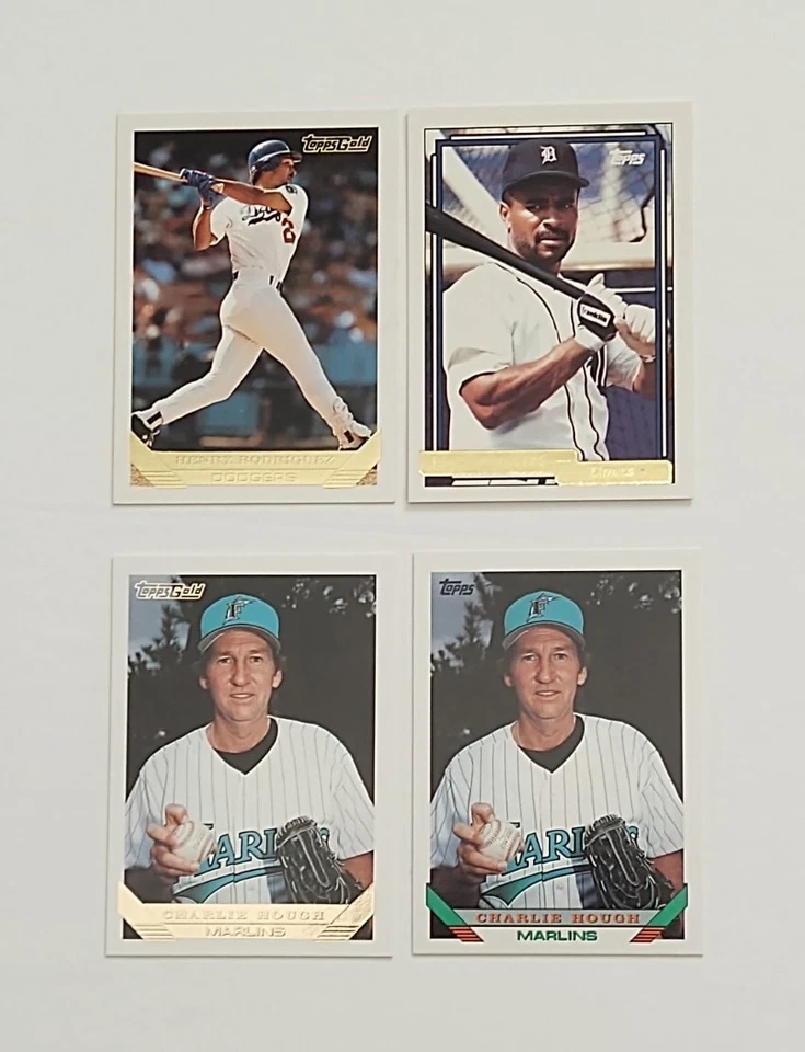Lote de tarjetas de novato Topps Gold 1993 Topps Henry Rodriguez 284 negro dorado Ozzie Smith Foto 3 de 4