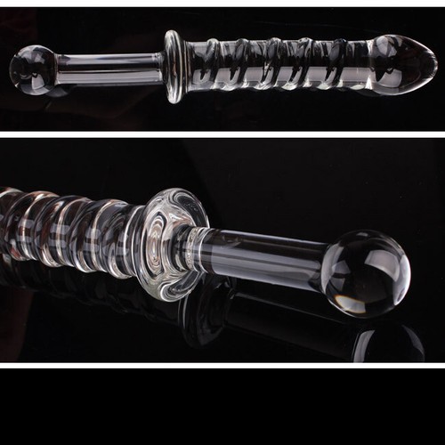Glass Crystal Open Double-ended Plug Male Female Restraint Heart Beads Ball Plug - Photo 26/46
