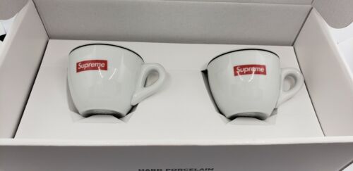Supreme / IPA Porcellane Aosta Espresso Set (Set Of 2) Black And White New