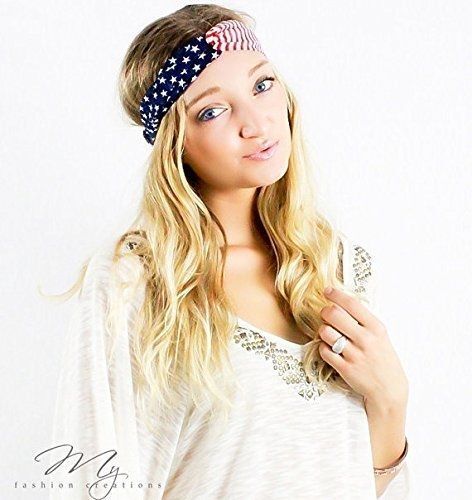 12PC x bulk American Flag Headband, Twisted Headband / American Flag Turban - Picture 2 of 3