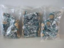 Sisal Bottle Brush Xmas Trees 3.5" Snow Covered (36)pcs Village Accessory NEW