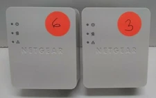 2 NETGEAR Powerline AV 200 Nano Adapters Extender Repeater XAV2101 