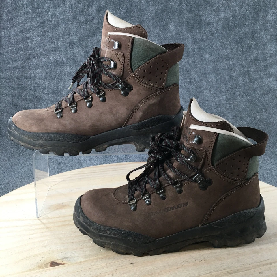 Botas Salomon para mujer 7 Combat Contragrip marrón con cordones informales al tobillo cómodas Foto 2 de 4