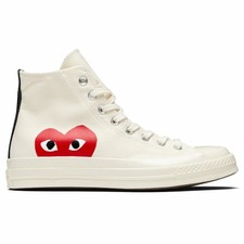 comme des garcons high top white converse