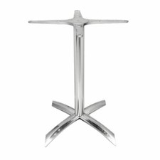 Bolero Flip Top Aluminium Table Base Silver Bar Cafe Compact Furniture