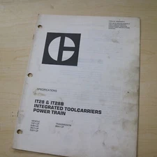 CAT IT28 IT28B Wheel Loader POWER TRAIN Specifications shop Service Manual book