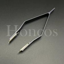 Stainless Steel V Type Watch Spring Bar Tweezers Remover for Watch Repair Gray