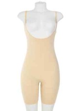 Spanx X2130 Womens Power Series Open Bust Midthigh Bodysuit Soft Nude XL
