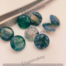 AAA Quality Natural Moss Agate Round Faceted Cut Calibrated Gemstone 3mm-15mm