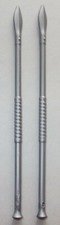 21541, 2x Lance, Spear, Pieke, Mongolian, Silver