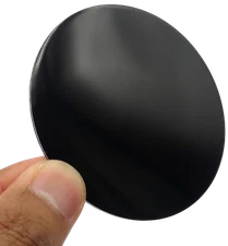 4x Black Wheel Center Hub Cap Sticker Decal 2.55" / 65mm DOME SHAPE Auto Car