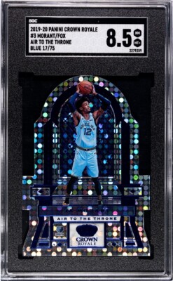 RC Ja Morant - DeAaron Fox  /75 SGC 8.5 2019-20 Panini Crown Royale Low Pop