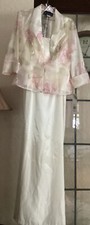 Alex Evenings Women's Dress Mother Of The Bride Floral Ivory Size 10 NWT 158