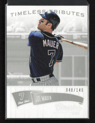 2014 Panini Classics #72 Joe Mauer Timeless Tributes Silver #/149