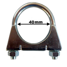 2x M10 x 40 mm Auspuffschellen Bügelschelle Rohrschelle Auspuff Rohr   25040w