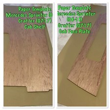 Merc Sprinter 08-18 Crafter 07-17 Cabina Estante y Cabina Fascia PAPEL Plantilla No Madera