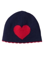 GYMBOREE FUN AT HEART NAVY w/ RED HEART SWEATER BEANIE HAT 0 3 6 12 18 24 NWT