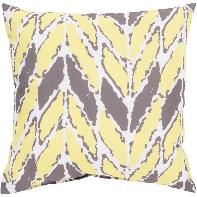 yellow chevron pillow
