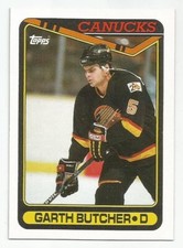 GARTH BUTCHER 1990-91 TOPPS CARD NM-MT+ CONDITION