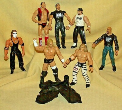 WRESTLER LOT 7 TITAN TRON STEVE AUSTIN TRIPLE H STING HEARTBREAK KID LOOSE COAT*
